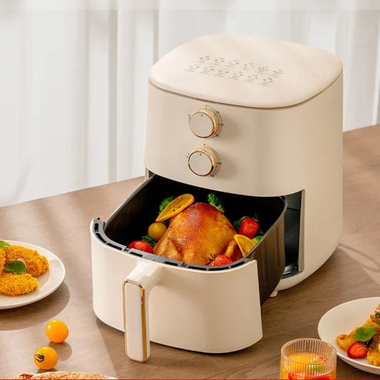 Air Fryer Household 5L Steam Electric Fryer Full Automatic Oilfree Low-fat Frying Without Turning Over Potato Chip Machine